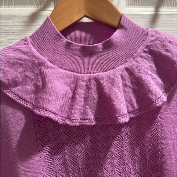 J. Crew Knitted Purple Cowl Neck Sweater - Picture 7 of 11